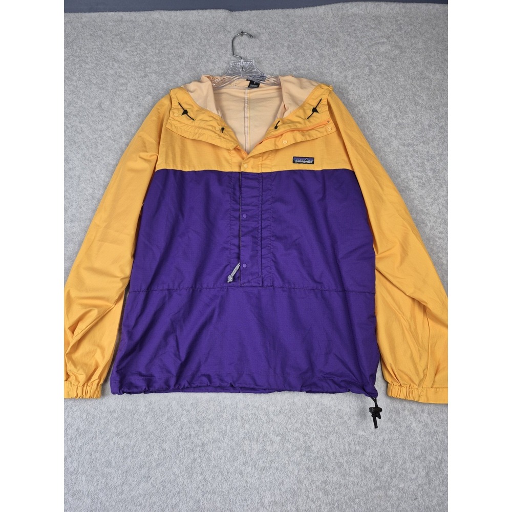 Vintage Patagonia Pneumatic Anorak Pullover Mens Jacket Small Yellow 1990s Golf